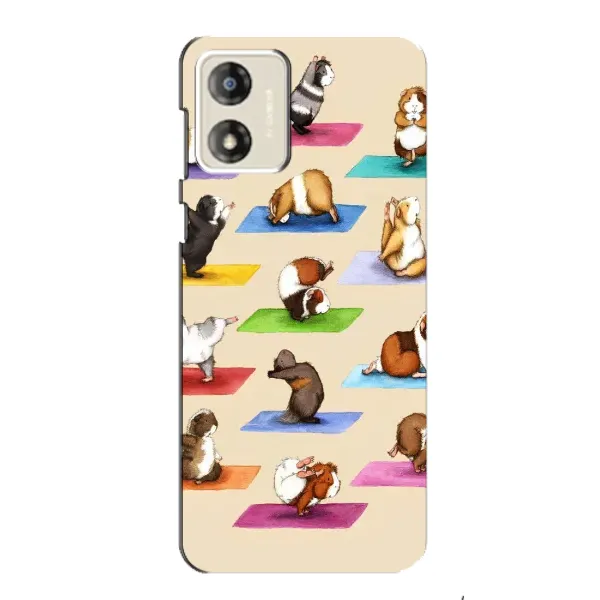 Чехол с рисунком «Ёга свинок» для Motorola MOTO E13 Чехол с рисунком «Ёга свинок» для Motorola MOTO E13
