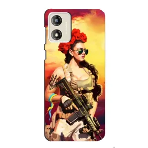 ЗСУ Чехлы (TPU) для Motorola MOTO E13 (Женщина солдат)