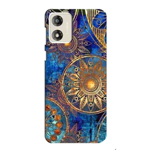 Чохли з сенсом на Motorola MOTO E13 (Золоті узори)