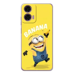 Мультяшный принт на Чехол для Мото Е14 (Banana)