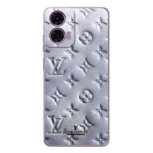 Текстурный Чехол Louis Vuitton для Мото Е14 (Белый ЛВ)