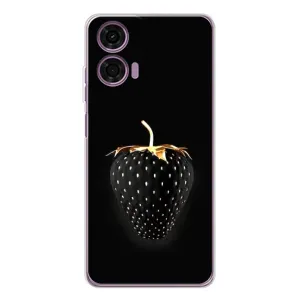 Чохол з зображенням смачної їжі для Motorola Moto E14 (Чорна полуниця)