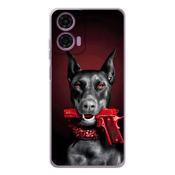 Чехол с рисунком «Доберман злой» для Motorola Moto E14 Чехол с рисунком «Доберман злой» для Motorola Moto E14