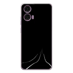 Чехол с картинками на черном фоне для Motorola Moto E14 (Дорога)