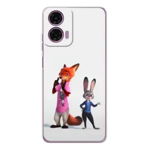 Силиконовый чехол с принтом Зоотрополіс для Motorola Moto E14 (Джуди и Ник)
