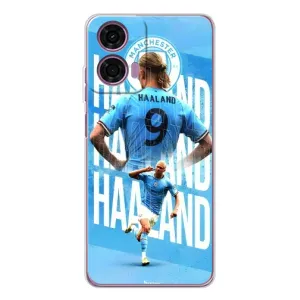 Чехлы с принтом для Motorola Moto E14 Футболист (Erling Haaland)