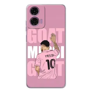 Чехлы Лео Месси в Майами на Motorola Moto E14 (GOAT MESSI)