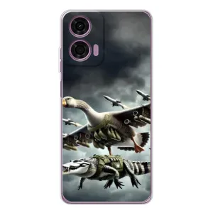 Чохол з мемами траралело тралала для Motorola Moto E14 (Гусіні і крокоділо)