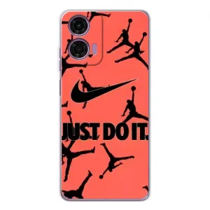 Силиконовый Чехол Nike Air Jordan на Мото Е14 (Just Do It)