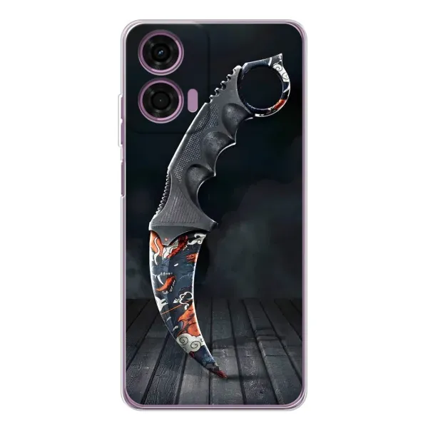 Чехол с рисунком «Кинжал КС ГО» для Motorola Moto E14 Чехол с рисунком «Кинжал КС ГО» для Motorola Moto E14