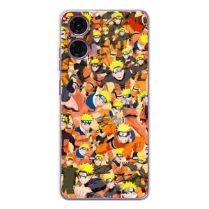 Чохли з принтом НАРУТО на Motorola Moto E14 (Коллаж Наруто)