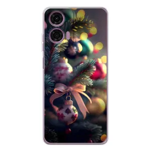 Чехлы на Новый Год Motorola Moto E14 (Красивая елочка)