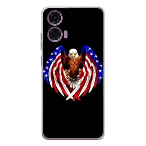Чохол Прапор USA для Motorola Moto E14 (Крила США)