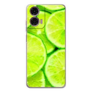Чохол з зображенням смачної їжі для Motorola Moto E14 (Лайм)