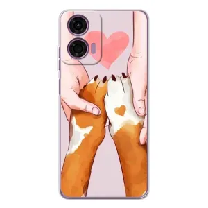 Чехол (ТПУ) Милые собачки для Motorola Moto E14 (Любовь к собакам)