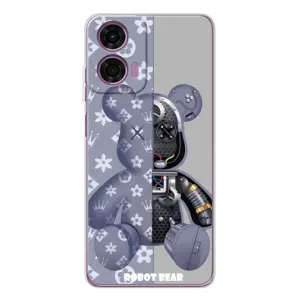 Силиконовый чехол для Motorola Moto E14 (Медведь Louis Vuitton)