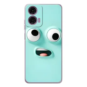 Силиконовые Чехлы (смешные стикеры) для Motorola Moto E14 (Забавное мятное лицо)