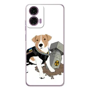 Чехол с принтом Собаки Патрон для Motorola Moto E14 (Пёс Патрон с ракетой)