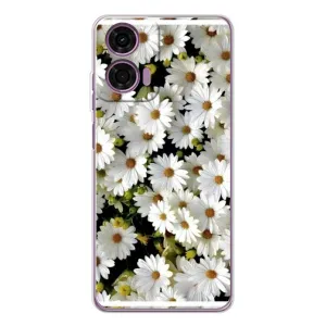 Чохол з ромашками на Motorola Moto E14 (Рамка в ромашках)