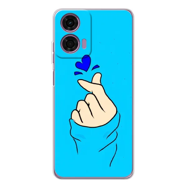 Чехол с рисунком «Сердце на синем» для Motorola Moto E14 Чехол с рисунком «Сердце на синем» для Motorola Moto E14