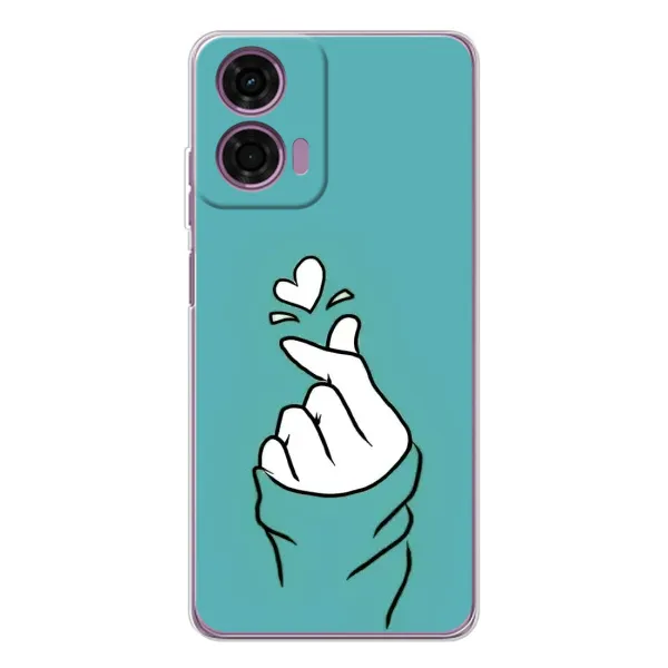 Чехол с рисунком «Сердечко на бирюзовом» для Motorola Moto E14 Чехол с рисунком «Сердечко на бирюзовом» для Motorola Moto E14