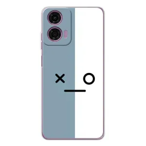 Силиконовые Чехлы (смешные стикеры) для Motorola Moto E14 (Серо-белый)