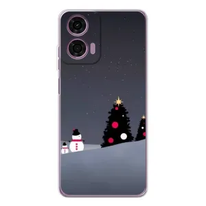 Чехлы на Новый Год Motorola Moto E14 (Снеговички)