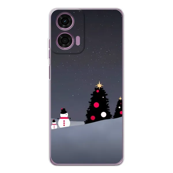 Чехол с рисунком «Снеговички» для Motorola Moto E14 Чехол с рисунком «Снеговички» для Motorola Moto E14