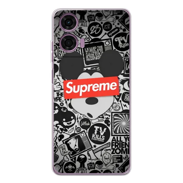 Чехол с рисунком «Supreme Маус» для Motorola Moto E14 Чехол с рисунком «Supreme Маус» для Motorola Moto E14