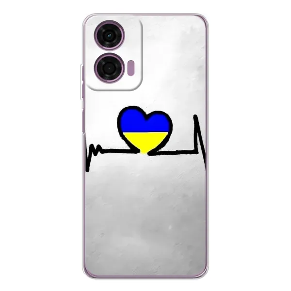 Чехол с рисунком «Украинская кардиограмма» для Motorola Moto E14 Чехол с рисунком «Украинская кардиограмма» для Motorola Moto E14
