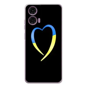 Силиконовый Чехол на Motorola Moto E14 (Я-Украина) (Украинское сердце)