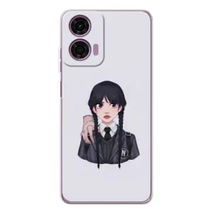 Чехлы с принтом Уэнсдей на Motorola Moto E14 (Вещь Венсдей)