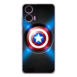Чехол с Щитом Капитана Америки на Motorola Moto E14 (Яркий Щит Капитана)