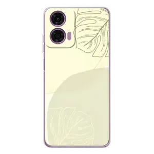 Чохол квітковий дизайн для Motorola Moto E14 (Зелений фон)