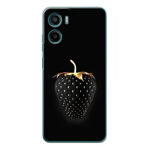 Чохол з зображенням смачної їжі для Motorola Moto E15 (Чорна полуниця)