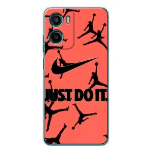 Силиконовый Чехол Nike Air Jordan на Мото Е15 (Just Do It)