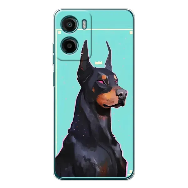 Чехол с рисунком «Король доберман» для Motorola Moto E15 Чехол с рисунком «Король доберман» для Motorola Moto E15