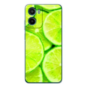 Чохол з зображенням смачної їжі для Motorola Moto E15 (Лайм)