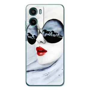 Чохол з картинкою Модні Дівчата Motorola Moto E15 (Любителька коней)