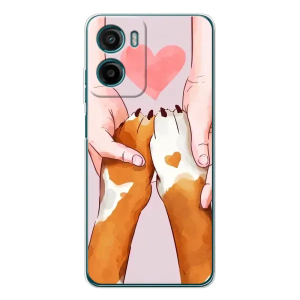 Чехол с рисунком «Любовь к собакам» для Motorola Moto E15 Чехол с рисунком «Любовь к собакам» для Motorola Moto E15