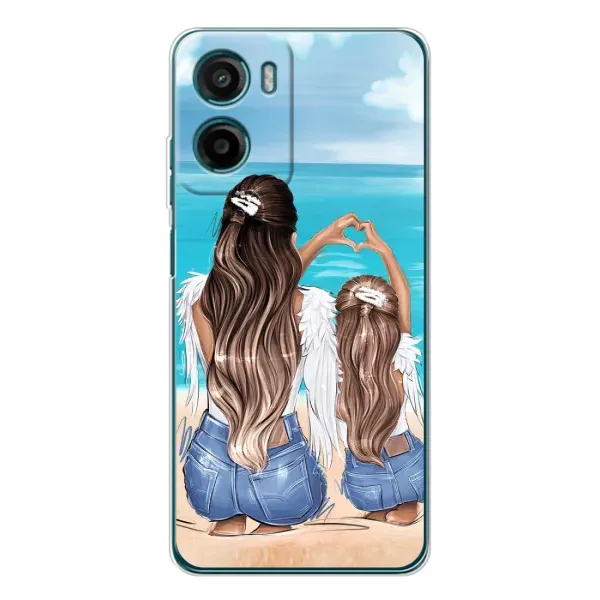 Чехол с рисунком «Мама и дочь» для Motorola Moto E15 Чехол с рисунком «Мама и дочь» для Motorola Moto E15
