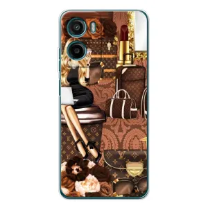 Чехол Стиль Louis Vuitton на Motorola Moto E15 (Мода Луи Виттон)
