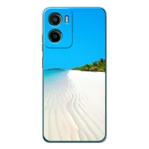 Летний Чехол на Motorola Moto E15 (Море песок)
