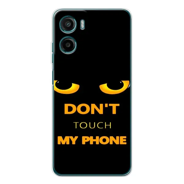Чехол с рисунком «Не трогай мой телефон» для Motorola Moto E15 Чехол с рисунком «Не трогай мой телефон» для Motorola Moto E15