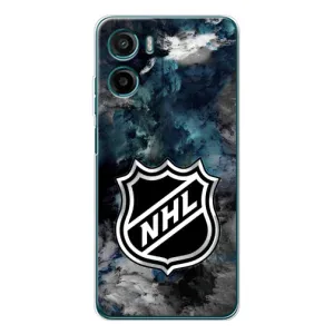 Чохли з прінтом Спортивна тематика для Motorola Moto E15 (NHL хокей)