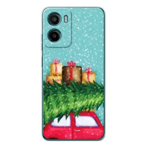 Чехол Новогодняя Елка на Motorola Moto E15 (Новогодние подарки)