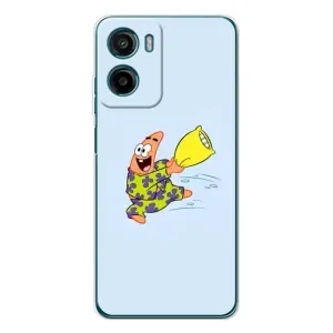 Чехлы с Патриком на Motorola Moto E15 (Патрик с подушкой)