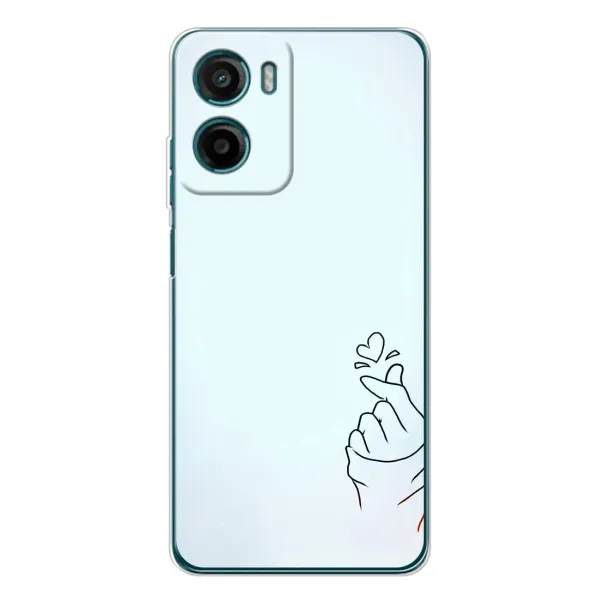 Чехол с рисунком «Сердце на голубом» для Motorola Moto E15 Чехол с рисунком «Сердце на голубом» для Motorola Moto E15