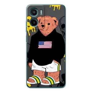 Чехлы Мишка Тедди для Мото Е15 (Teddy USA)