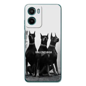 Чехол ДОБЕРМАН для Motorola Moto E15 (Три добермана)